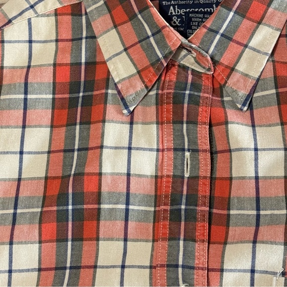 Abercrombie & Fitch Co. Men’s Plaid Button Up Long Sleeve Shirt Size Small - Picture 4 of 7